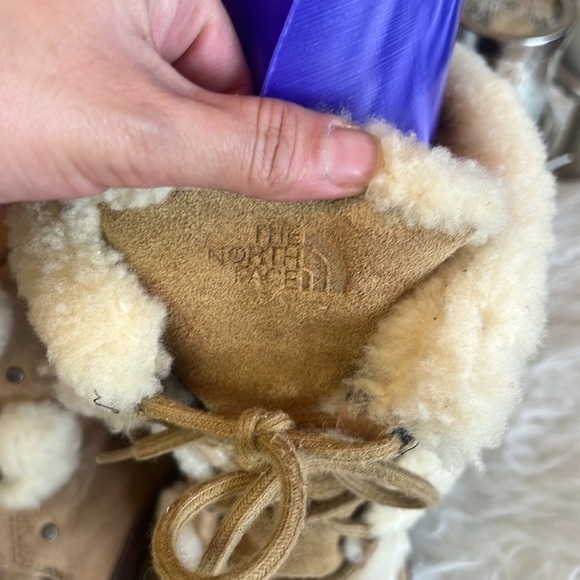 The North Face Tan Primaloft Lace Up Shearling Lining Winter Boots Size 9 - Picture 12 of 15